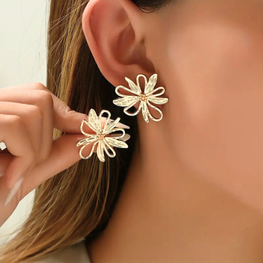 Boucles d'oreilles floral...