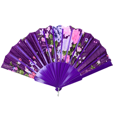 Éventail à motif fleur en...