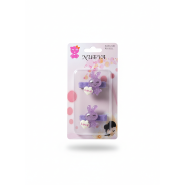Lot de 2 chouchous love mauve 