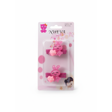 Lot de 2 chouchous love rose