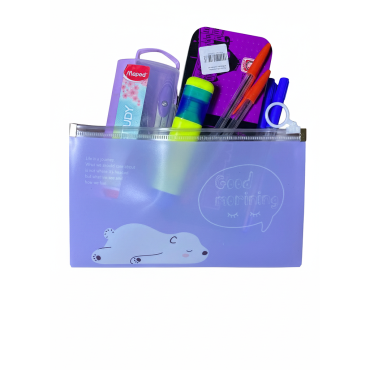 Trousse scolaire Asiya Mauve