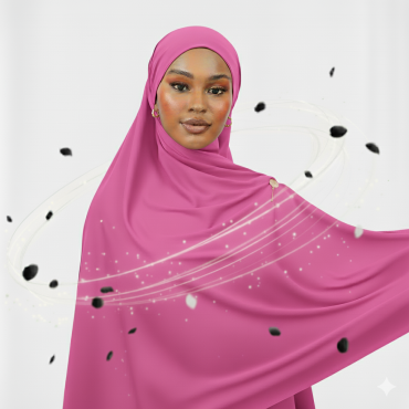 Col hijab jersey Rose clair...