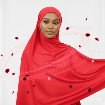 Col hijab jersey Rouge 2...