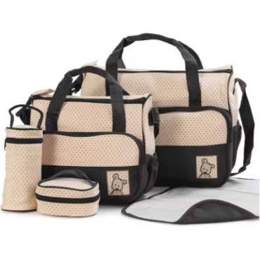 Sac pour bébé 4pcs beige noir