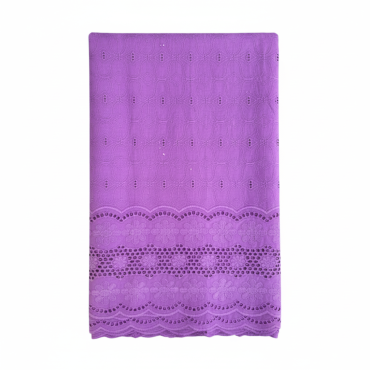 Voile brodé 5 yards mauve...