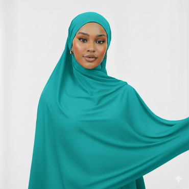 Col hijab jersey Bleu...