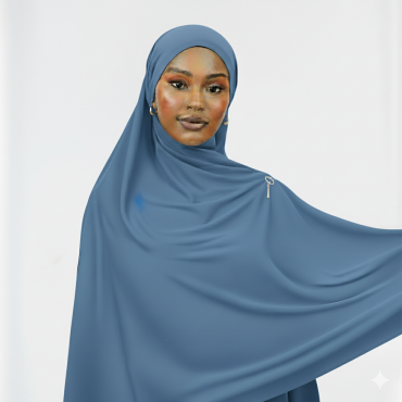 Col hijab jersey Bleu...