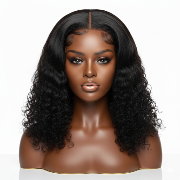 Perruque cheveux semi frisé...