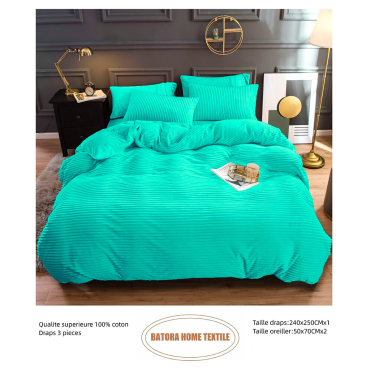 Drap Velours 3 pièces vert N°5