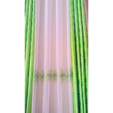 Rideau patch 3 pièces Vert...