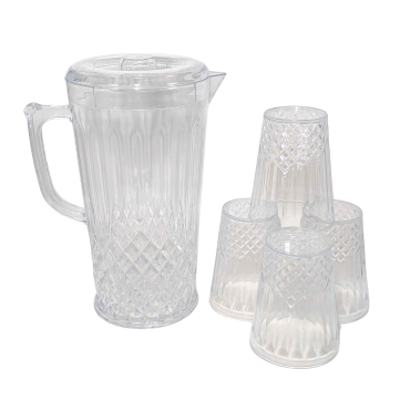 Carafe en mélamine + 4...