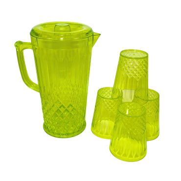 Carafe en mélamine + 4...