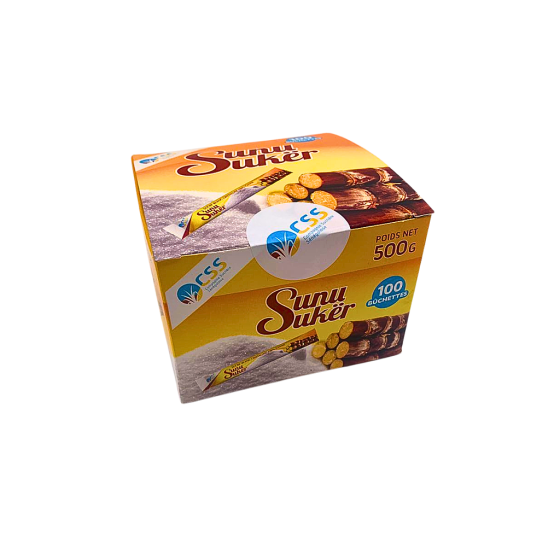 Sucre Raffine Sucre cristallisé - Sunu Suker - Blanc raffiné - Boite de 100 stick - 500g