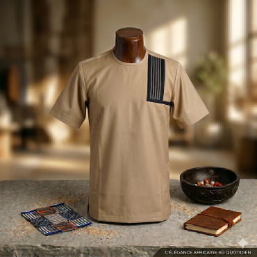 Chemise Africaine beige...