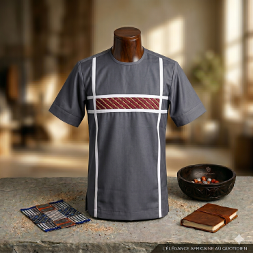 Chemise Africaine bleu...