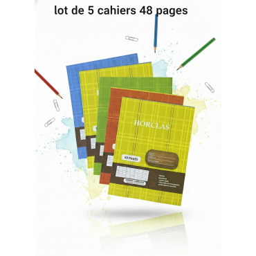 Lot de 5 cahiers PM - 48 pages