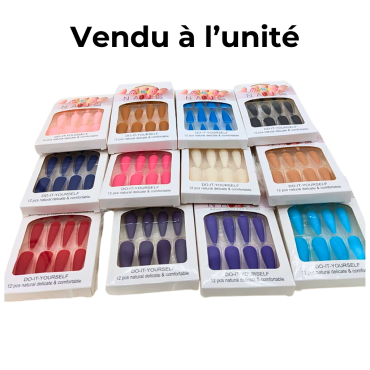 Paquet 12 faux ongles